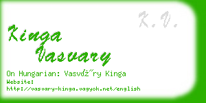 kinga vasvary business card